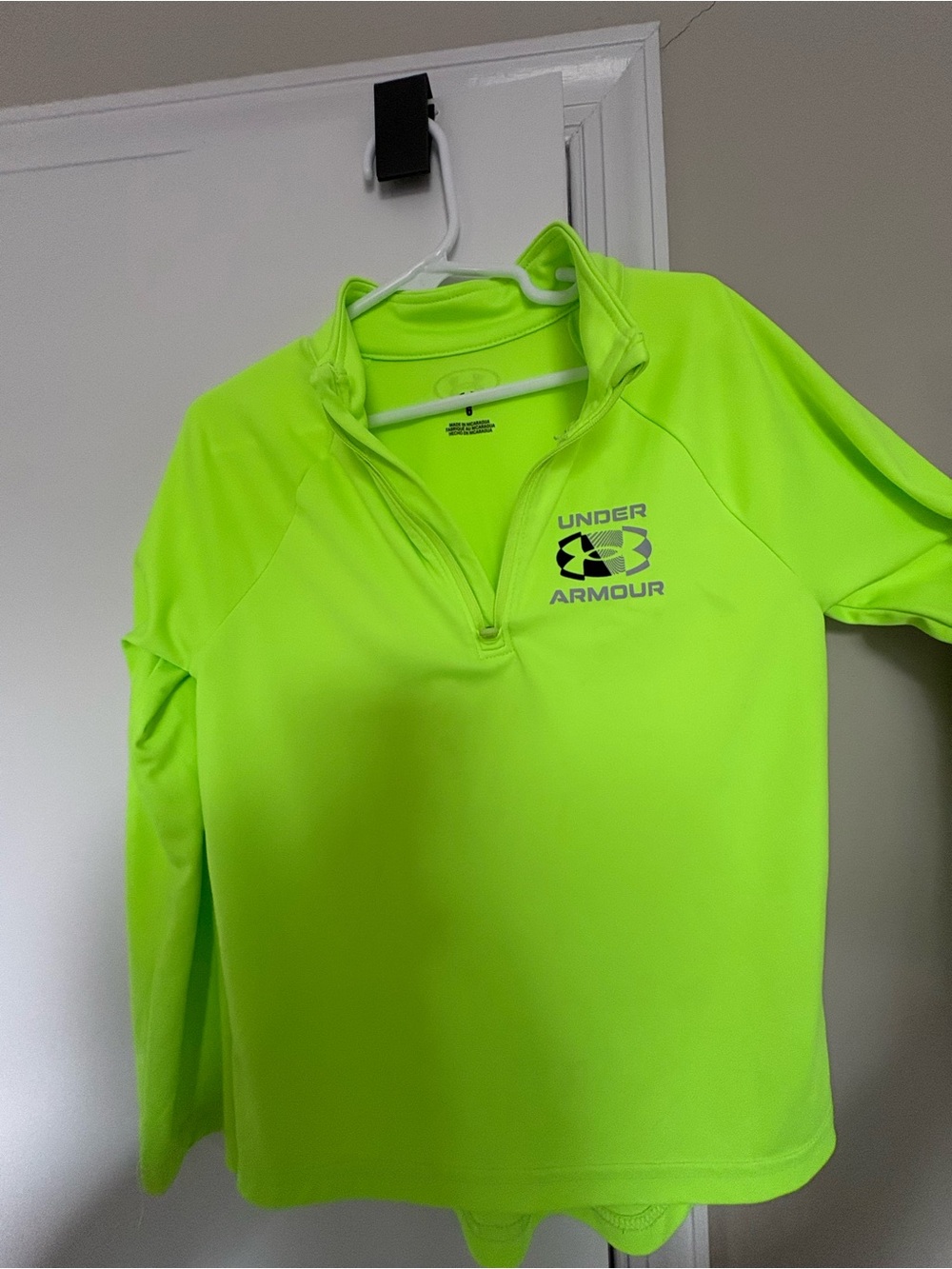 Under Armour Neon Lime 1/4 Zip Performance Pullover